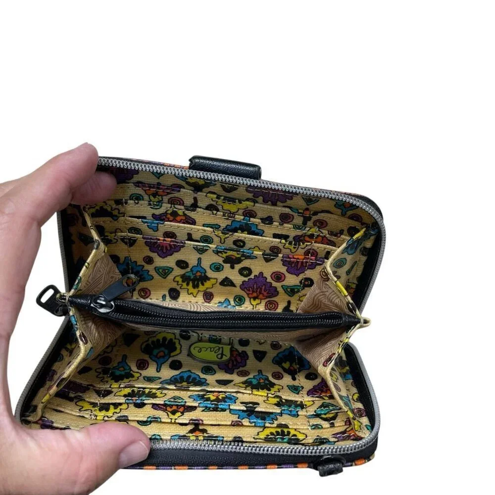 Sakroots Wallet Clutch Boho Abstract Design Multicolor 7x4 Multi pocket